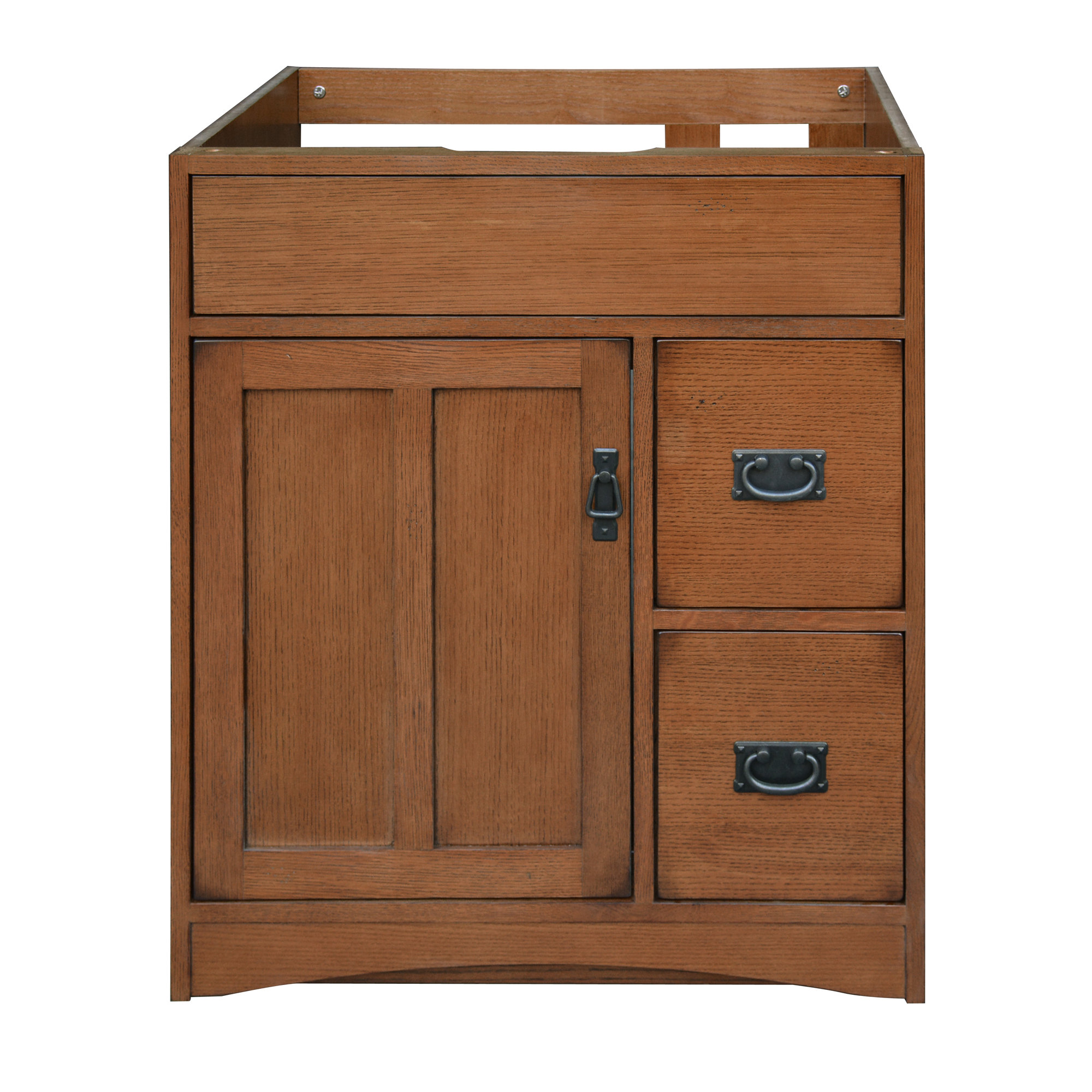 Sunny Wood Mission Oak 30" Bathroom Vanity Base Wayfair